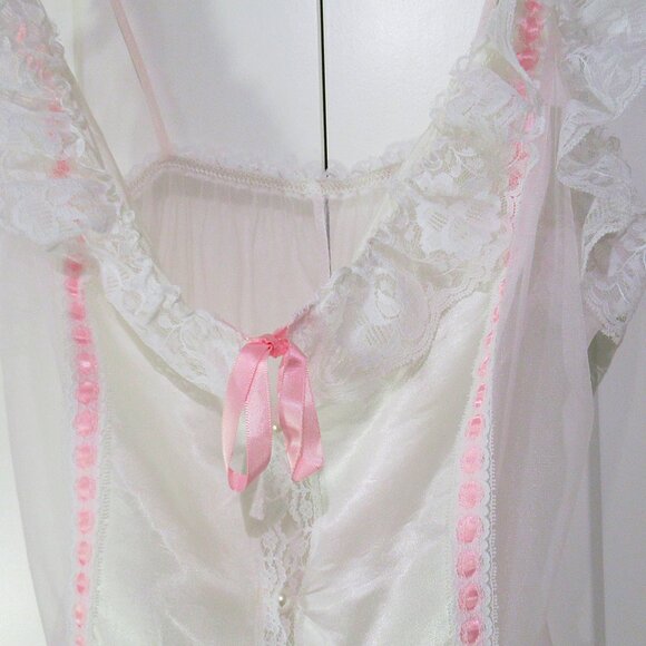 Vintage Duet Satin Sissy Babydoll Top L - Picture 4 of 10